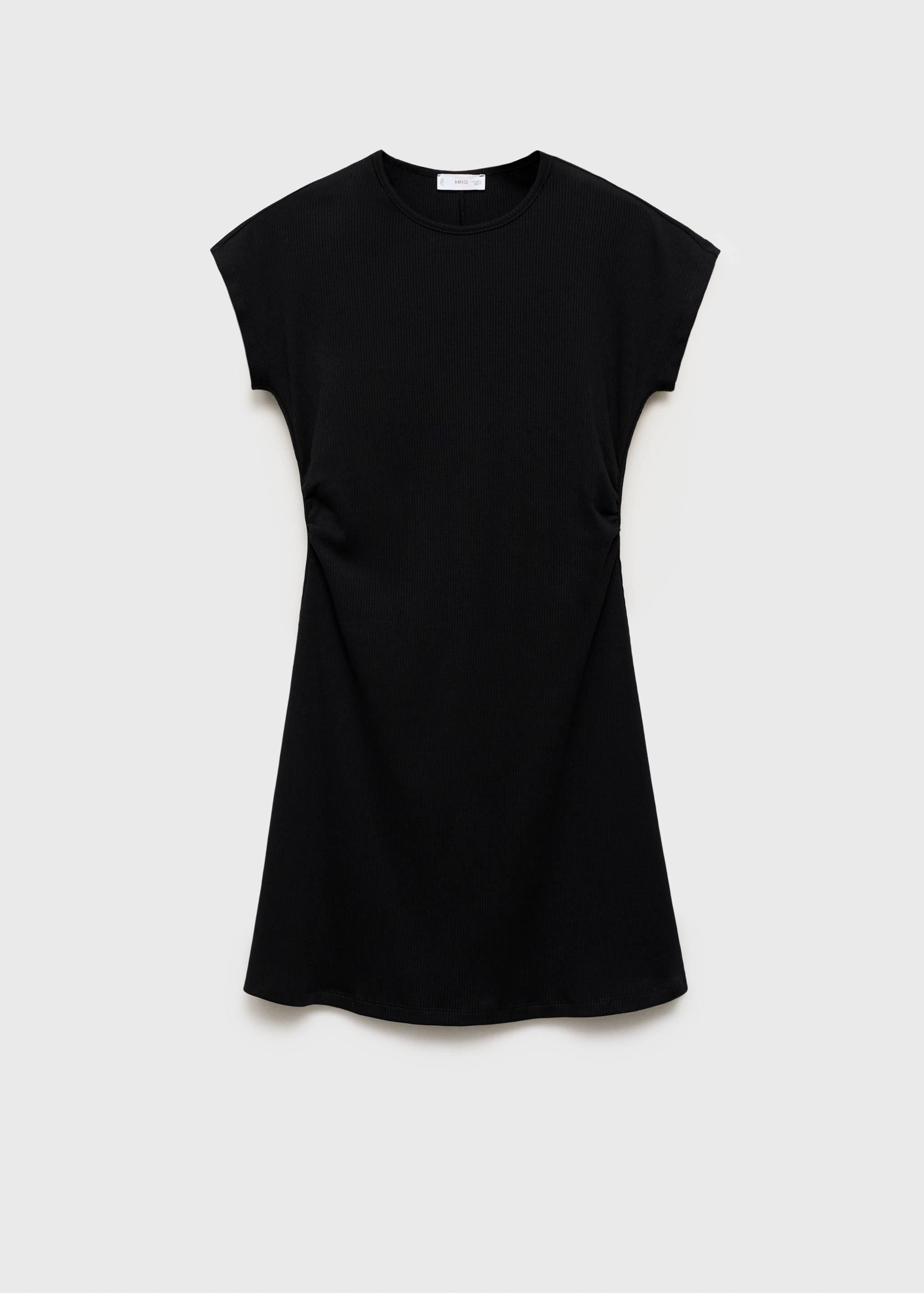 Короткое платье в рубчик - Изделие без модели