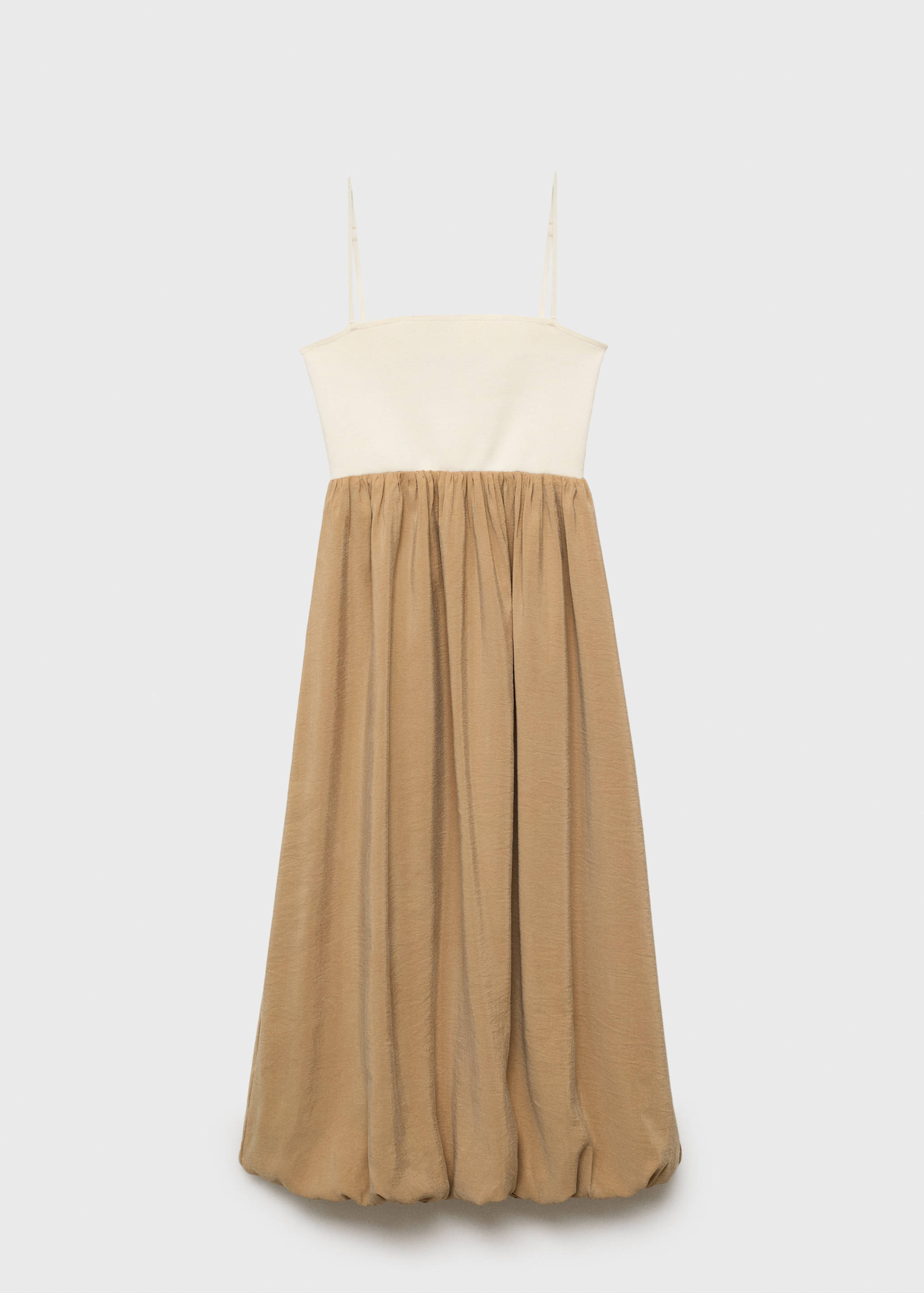 Kombinované úpletové šaty s balónovým střihem - Zboží bez modelu