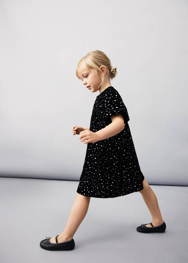 Two-tone ballet flats with bow — Black