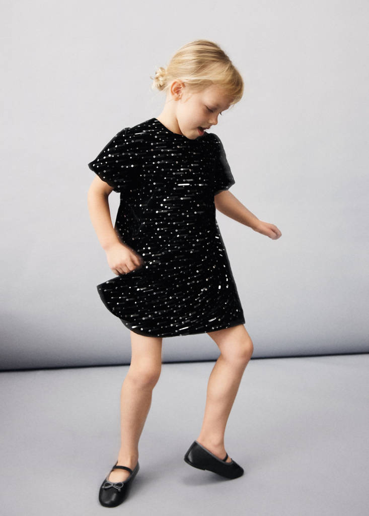 Two-tone ballet flats with bow — Black