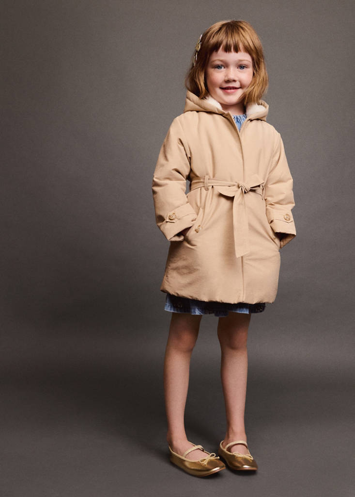 MANGO KIDS - Ballerines métallisées naud or - 26 - Bébé fille