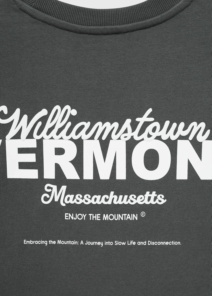 Printed cotton sweatshirt — Charcoal
