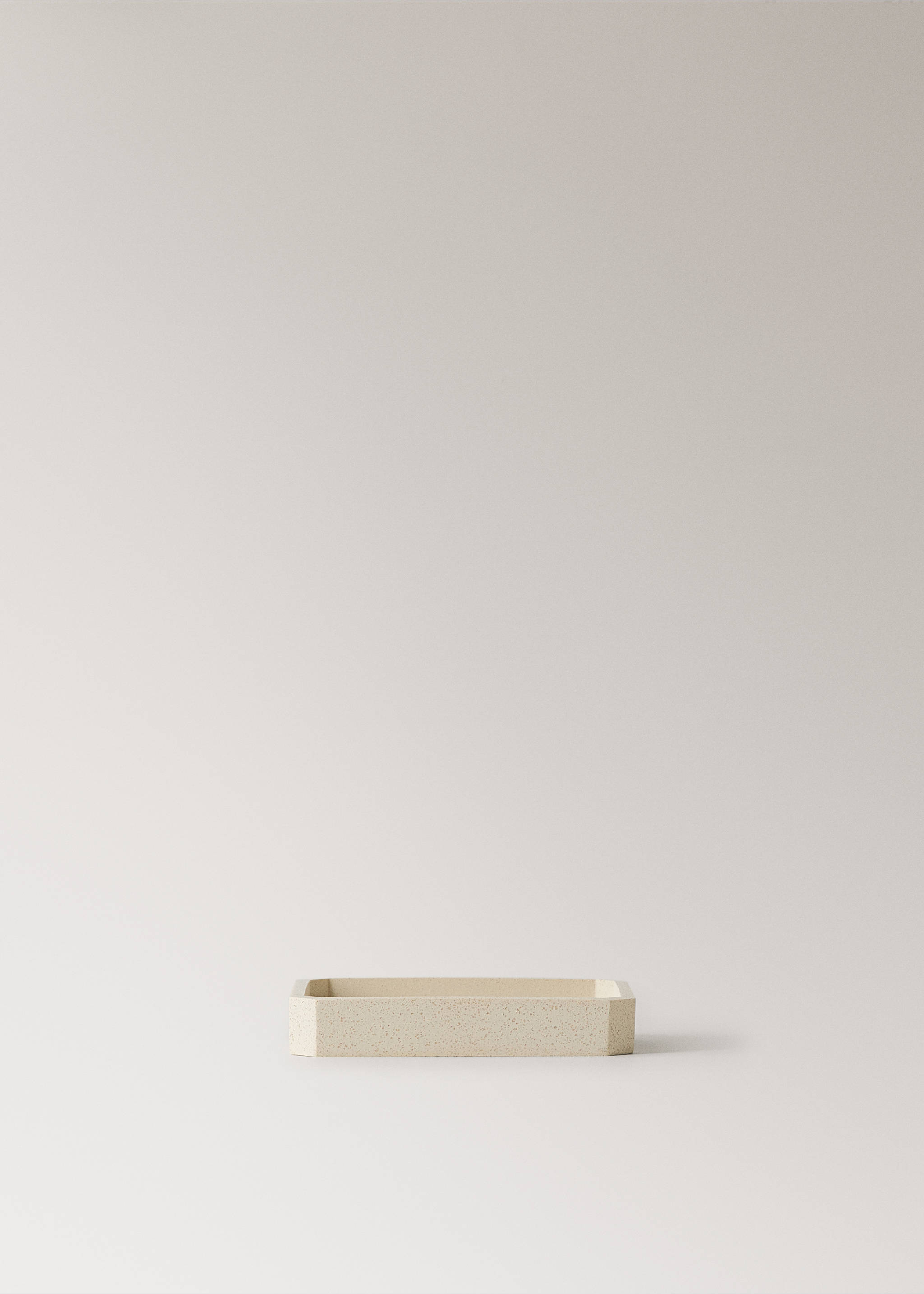 Square resin soap dish - Article without model, Sand. Ref: 17062919-00.