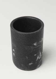 Marble-effect resin bathroom glass — Black 2