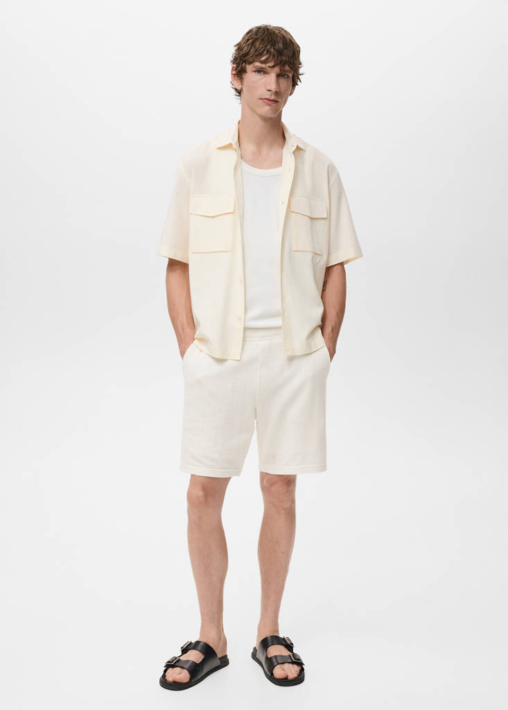 Structured knitted shorts — Off White