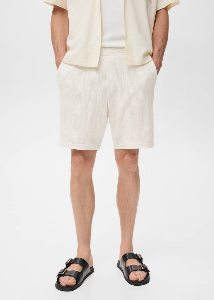 Structured knitted shorts — Off White
