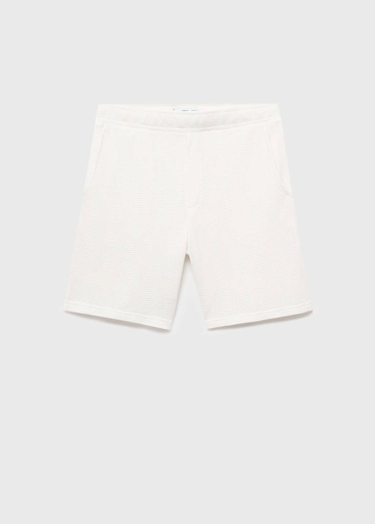 Structured knitted shorts — Off White