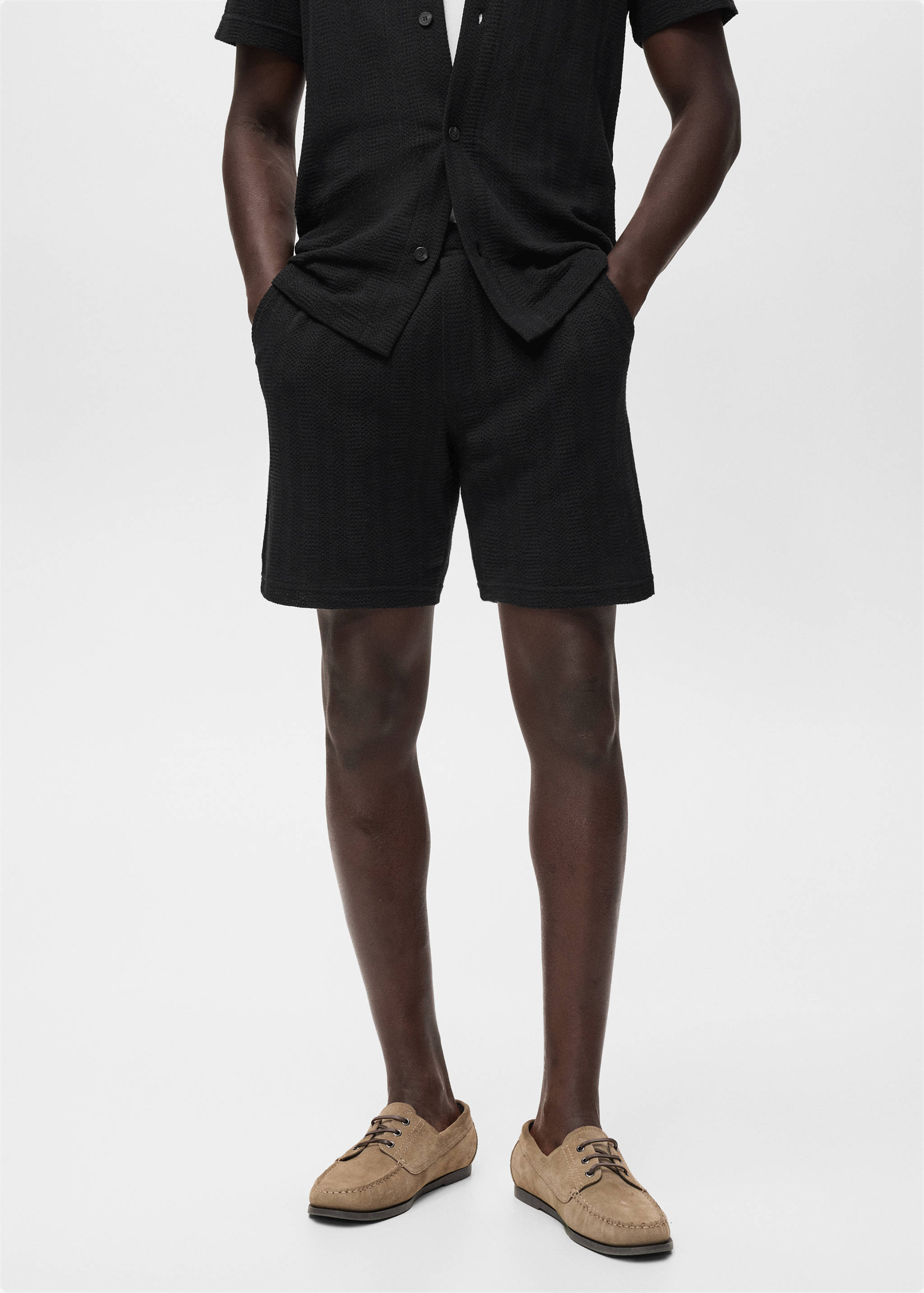 Bermuda en maille structuré - Plan moyen