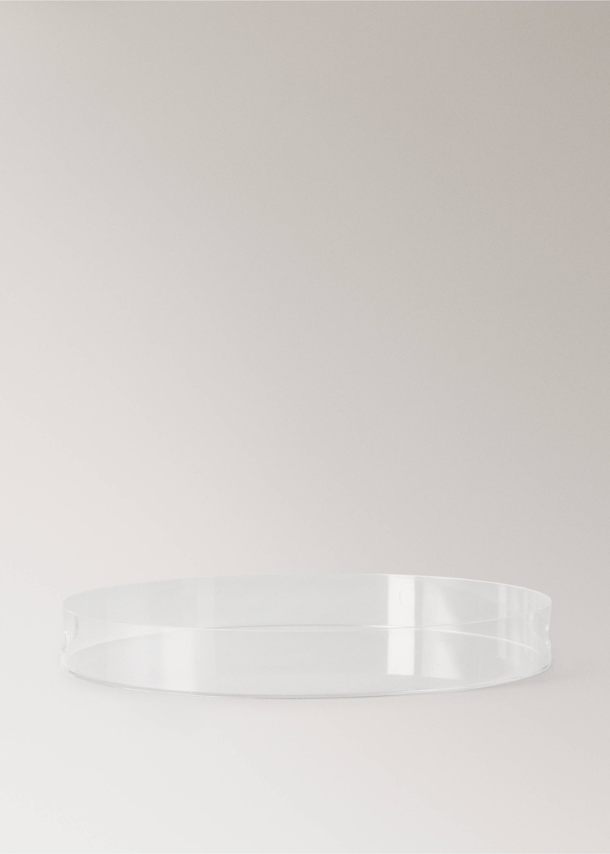 Plateau rond en acrylique - Article sans modèle, Noir. Ref: 17062925-00.