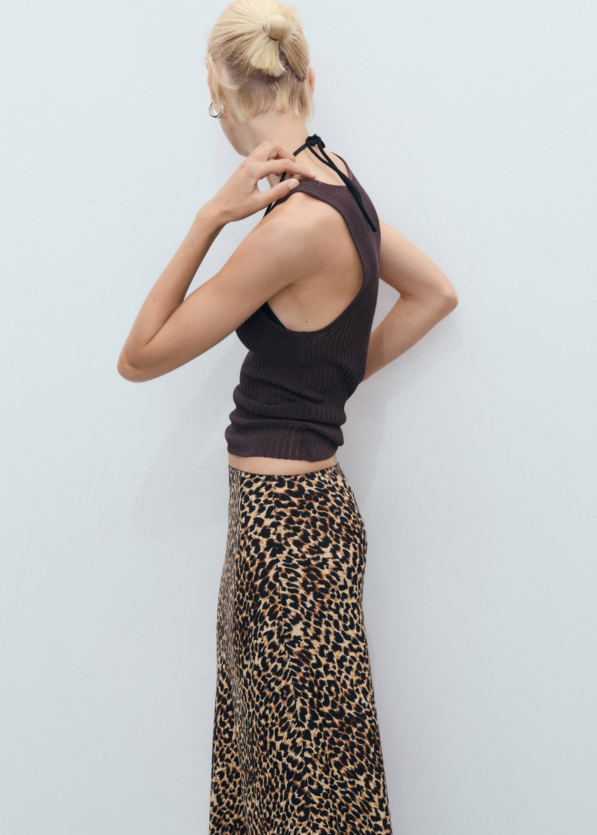 Leopard midi skirt - Details of the article 1