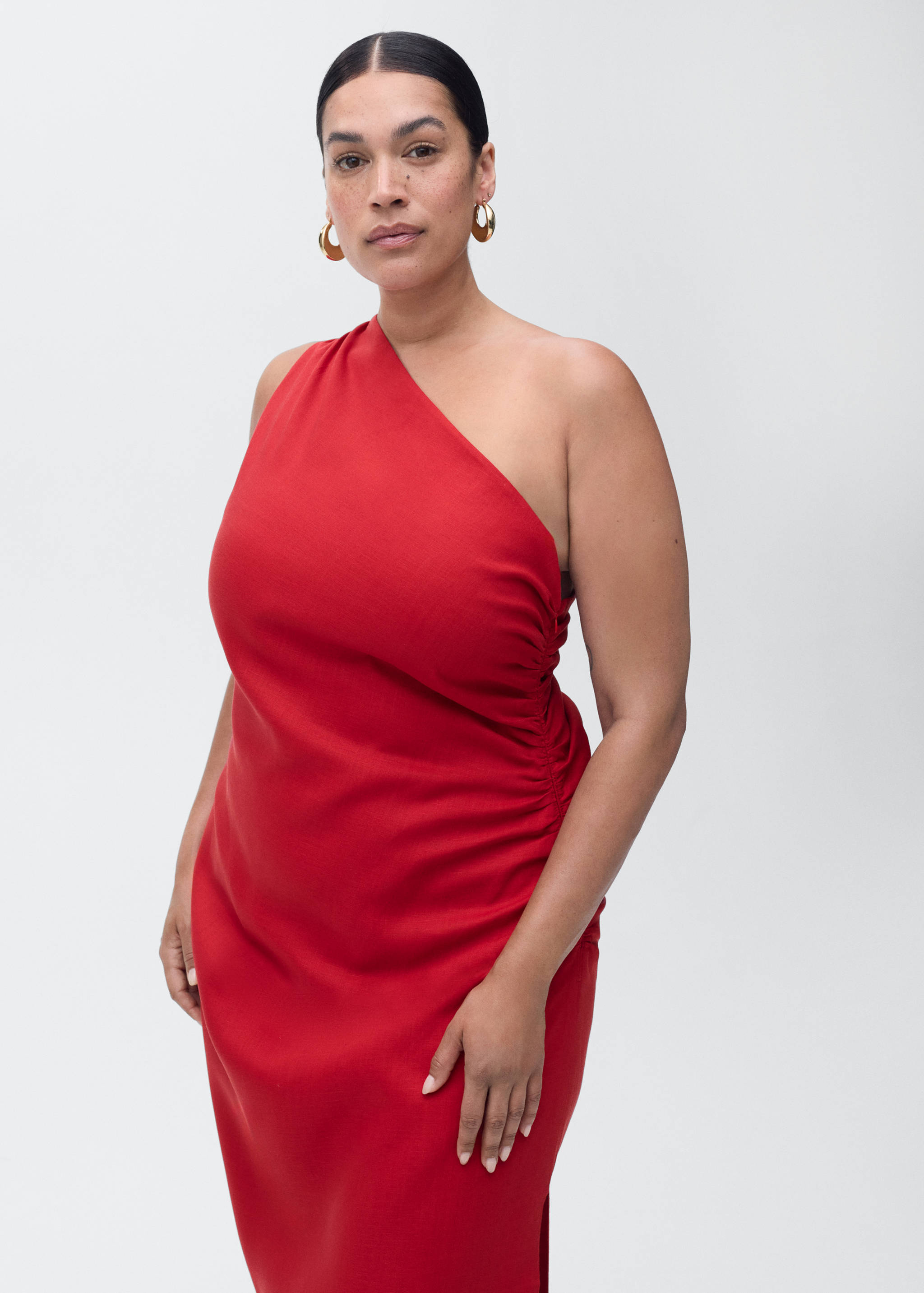 Lyocell dress with asymmetrical neckline - Details of the article 5