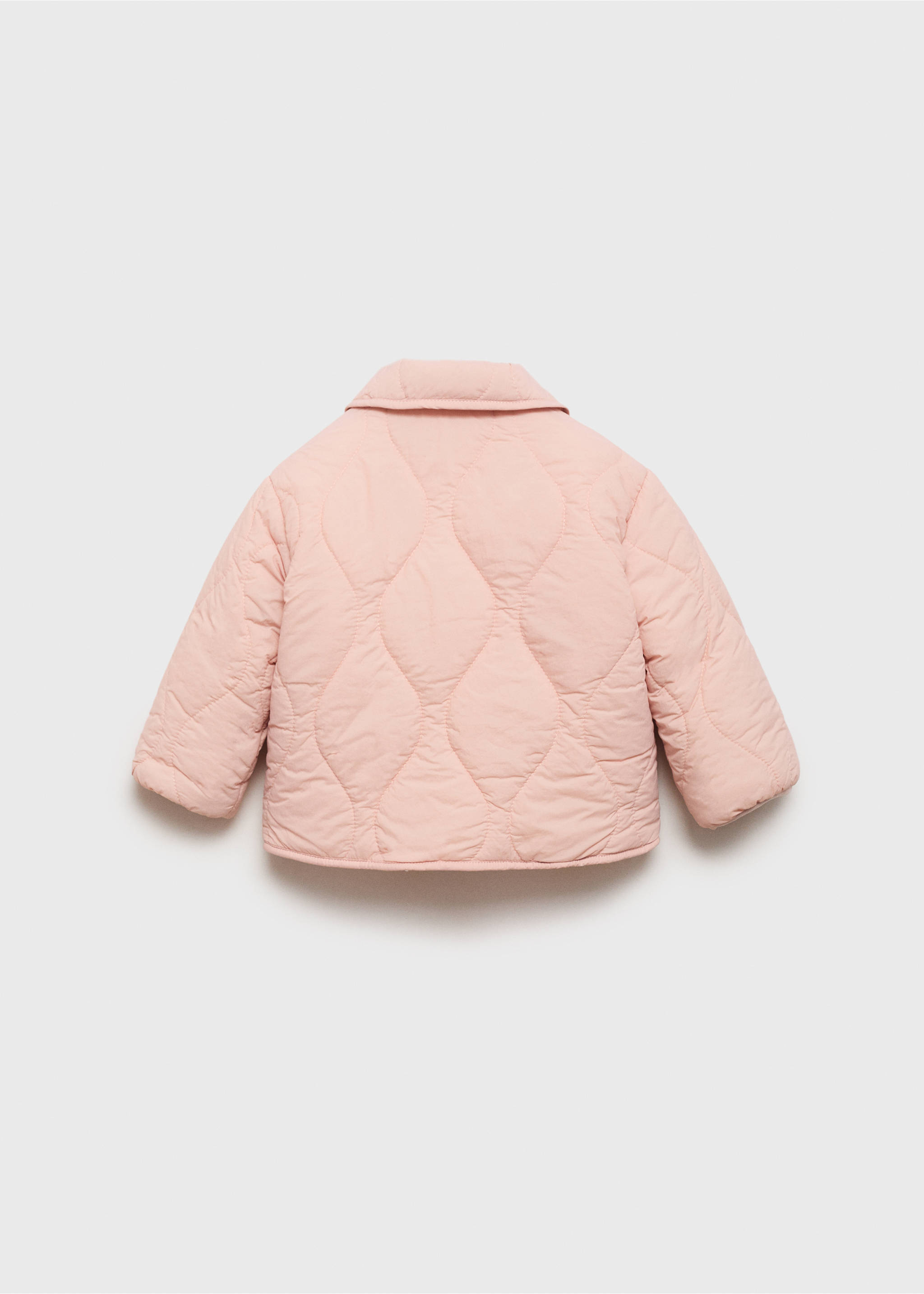 Kürk astarlı kapitone anorak - Ürünün arkası, Pastel Pembe. Ref: 17063271-00.