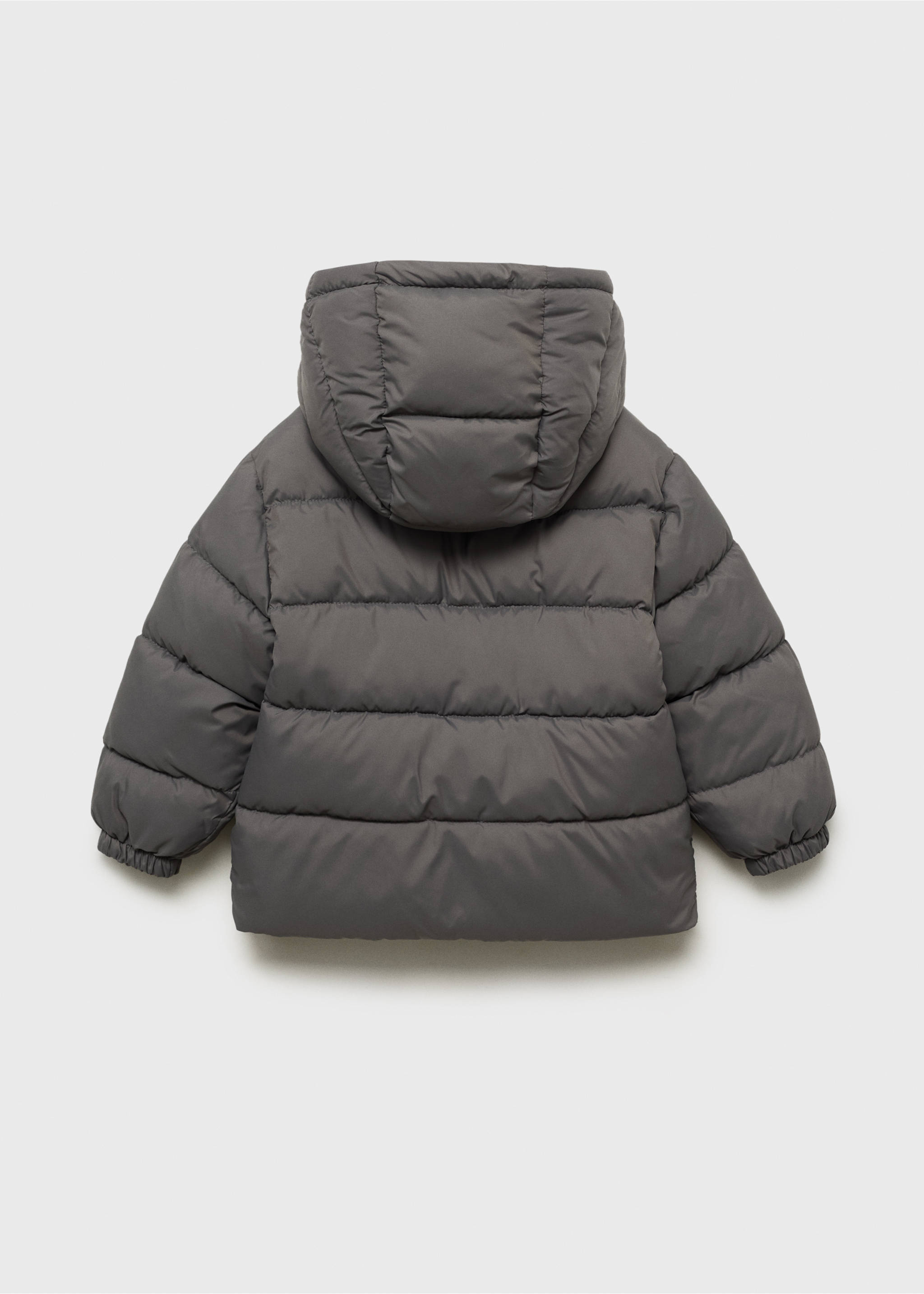 Puffer buttoned coat - Reverse of the article, Medium Brown. Ref: 17063272-00.