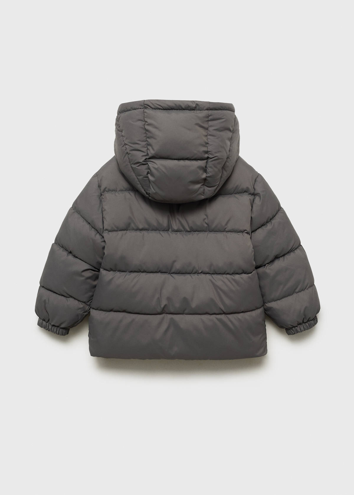 Puffer buttoned coat — Medium Brown