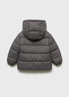 Puffer buttoned coat — Medium Brown 3