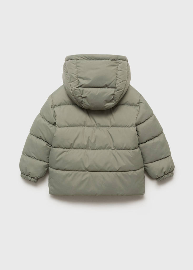 Puffer buttoned coat — Pastel Green
