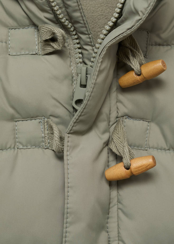 Puffer buttoned coat — Pastel Green