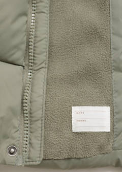 Puffer buttoned coat — Pastel Green 4