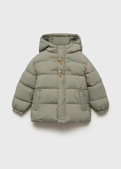 Puffer buttoned coat — Pastel Green 1