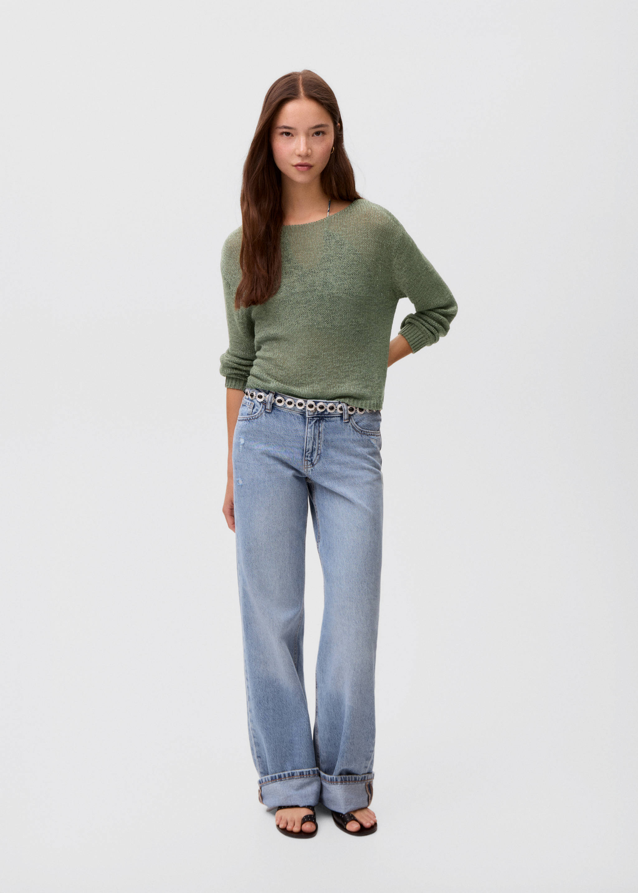 Openwork knit sweater - General plane