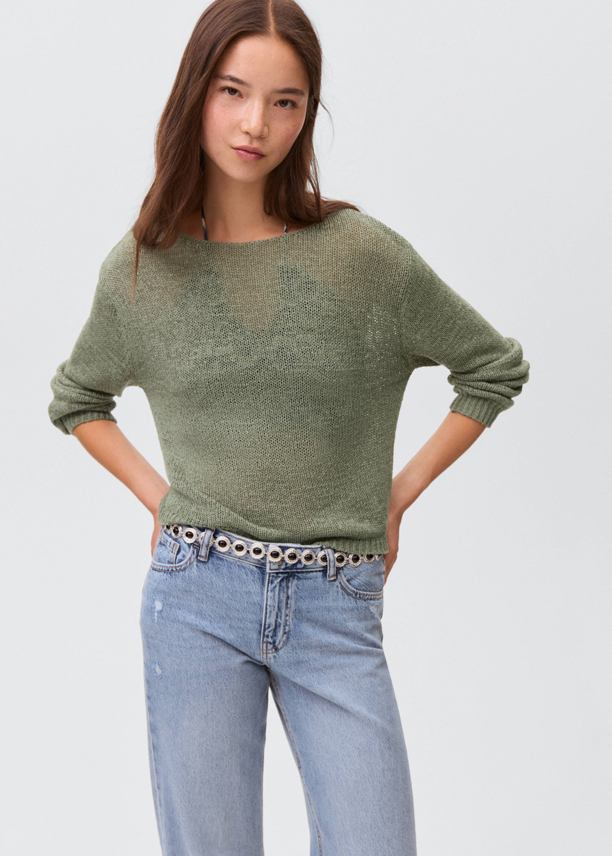 Openwork knit sweater - Medium plane