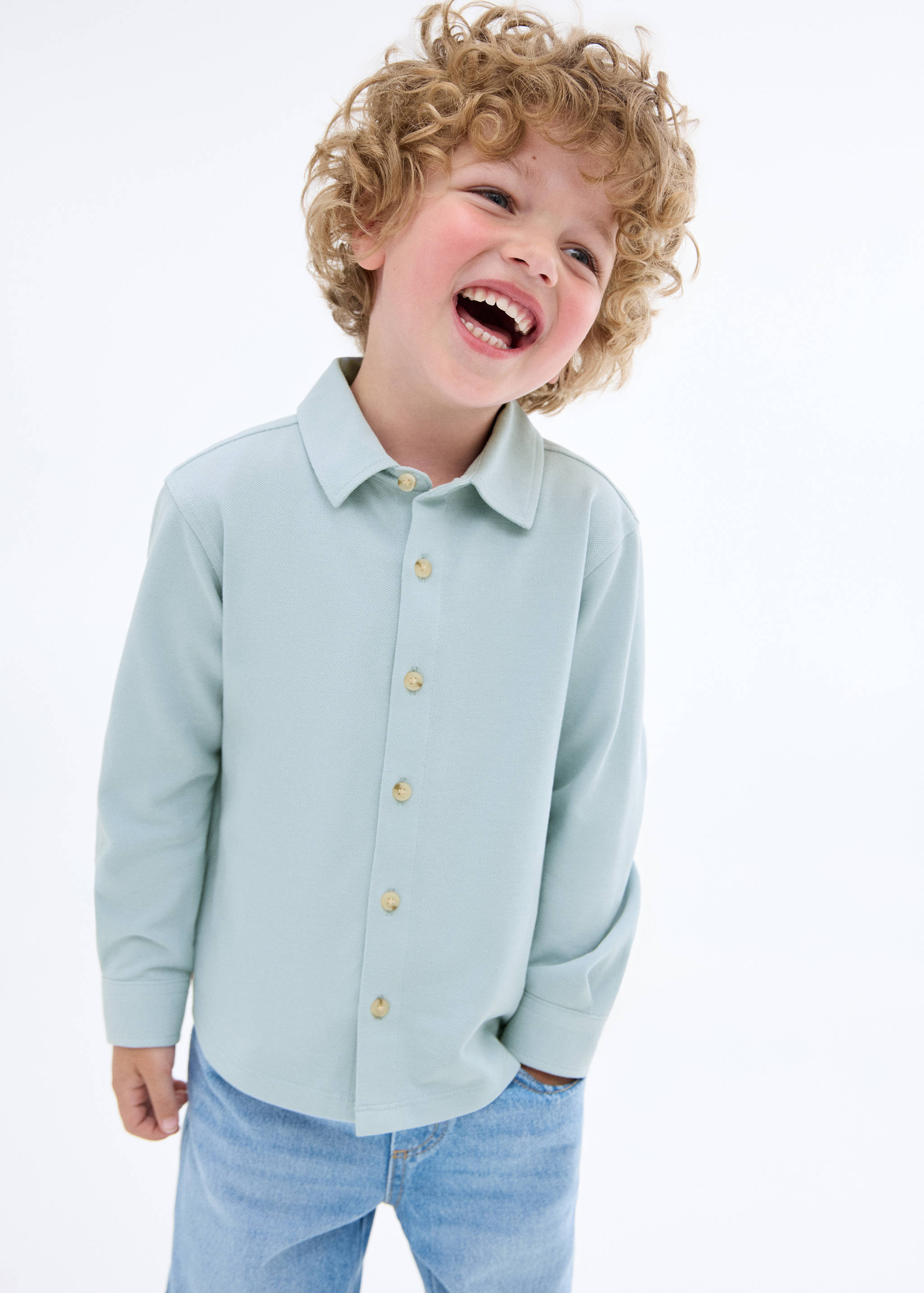 Cotton knit shirt - Medium plane