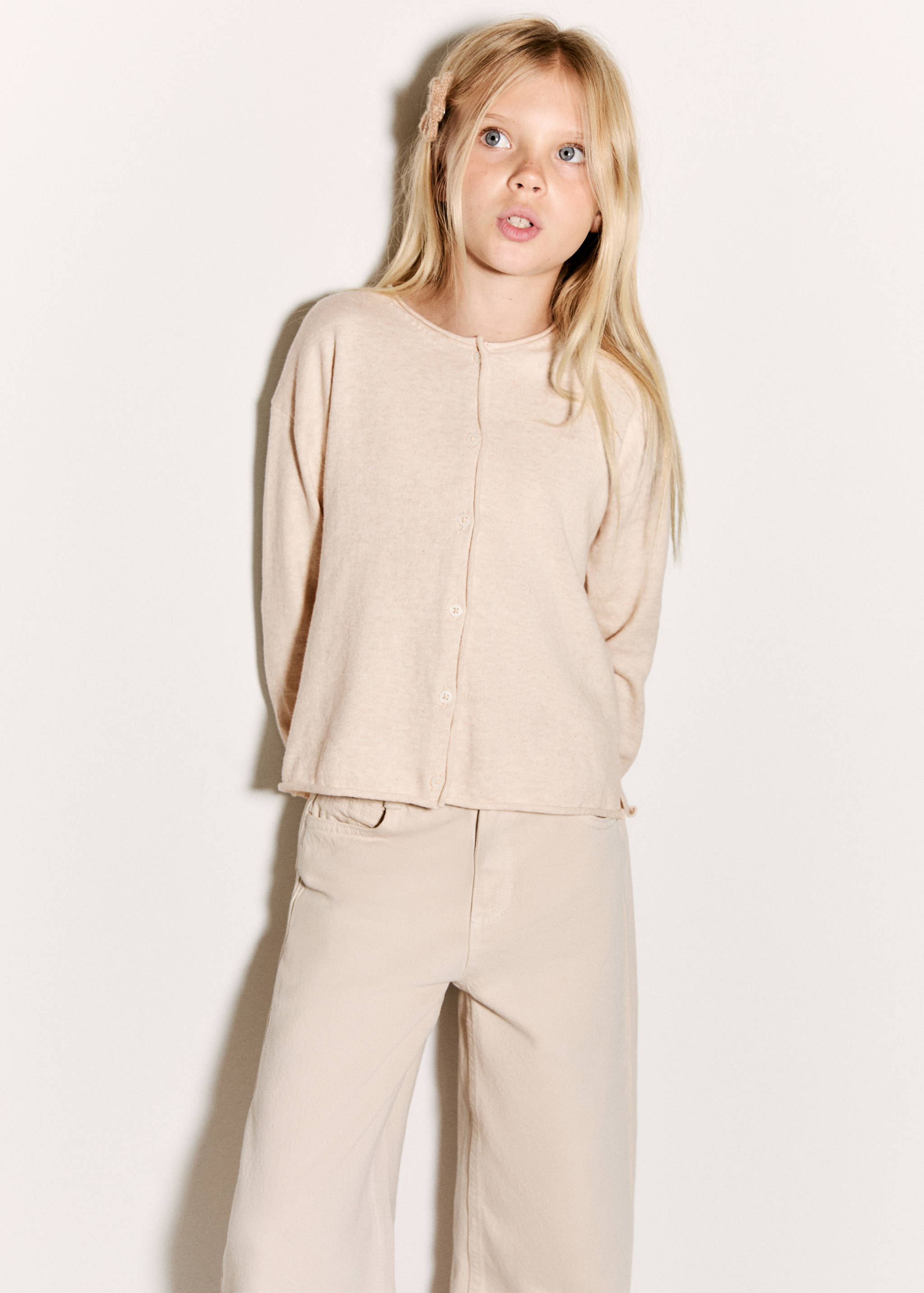 سترة محبوكة بأكمام طويلة - رؤية وسط