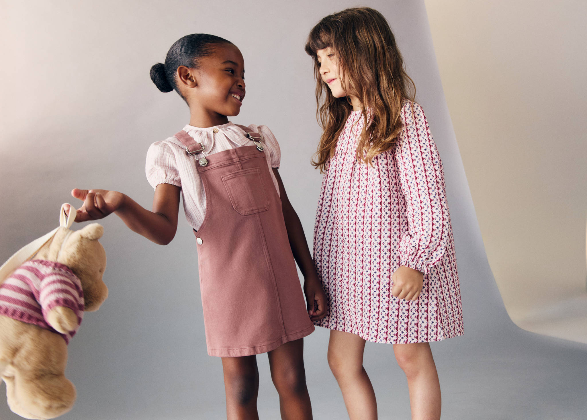 Robe chasuble denim poche - Plan général