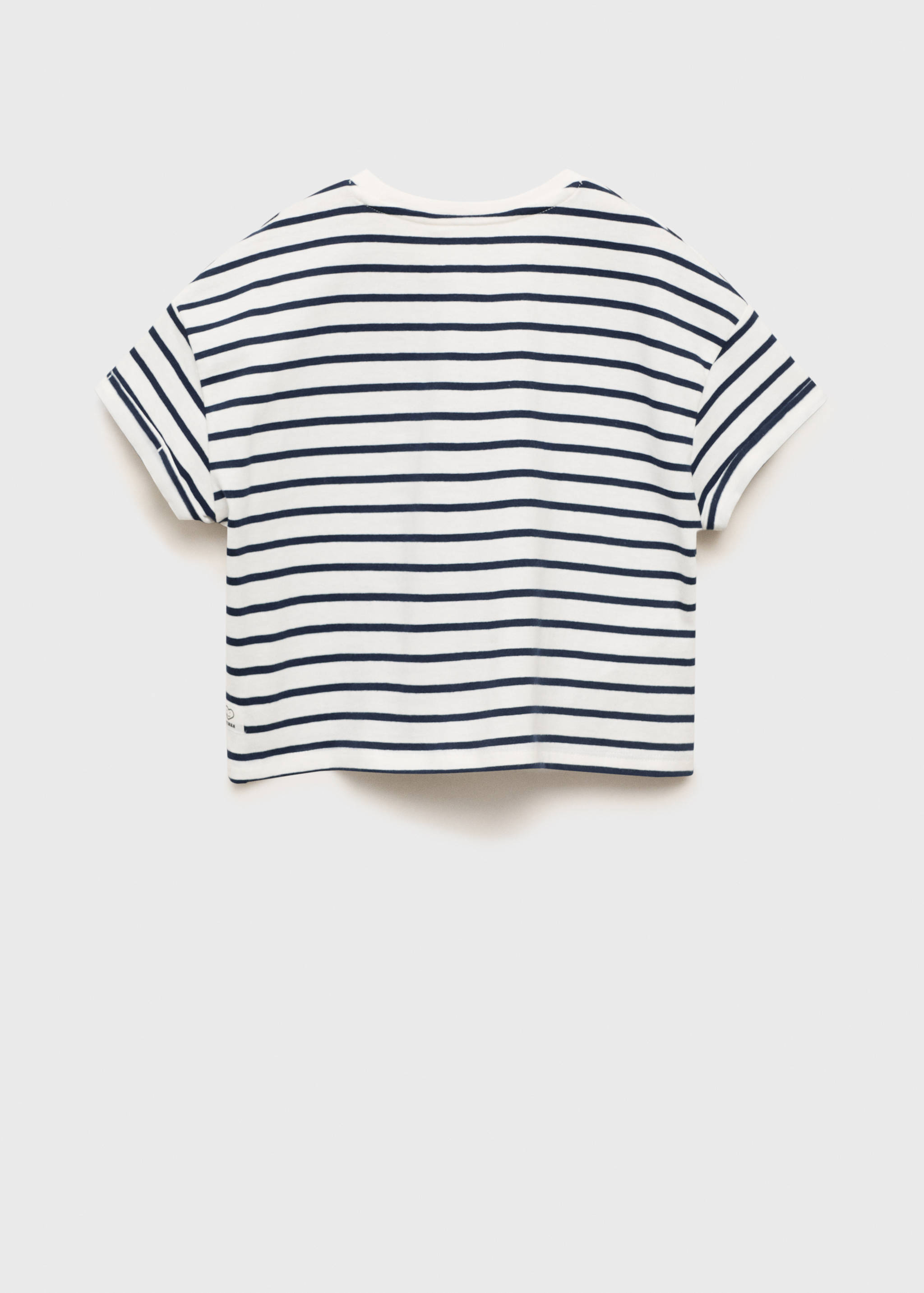Striped short-sleeved t-shirt - Reverse of the article