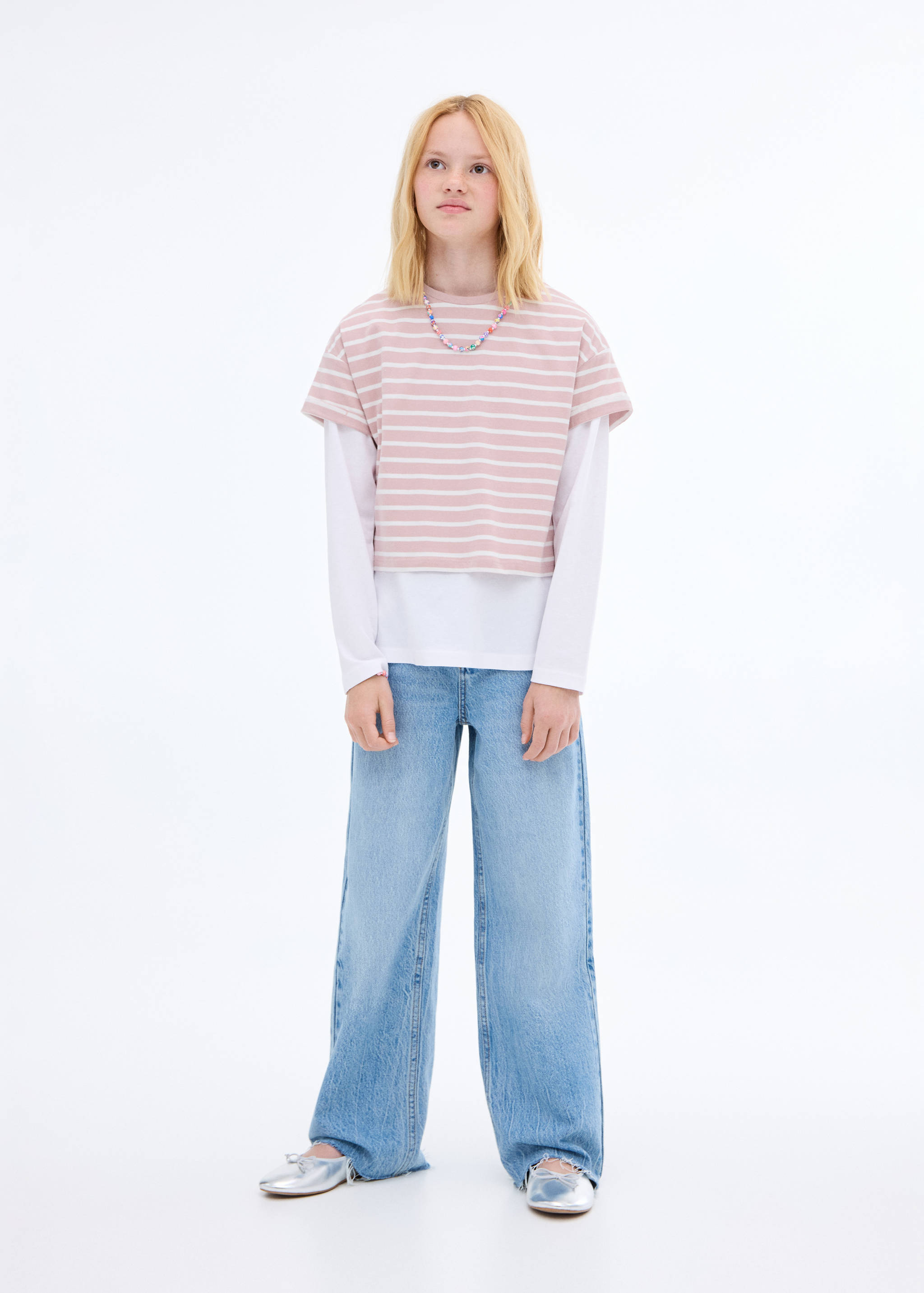 Striped short-sleeved t-shirt - General plane