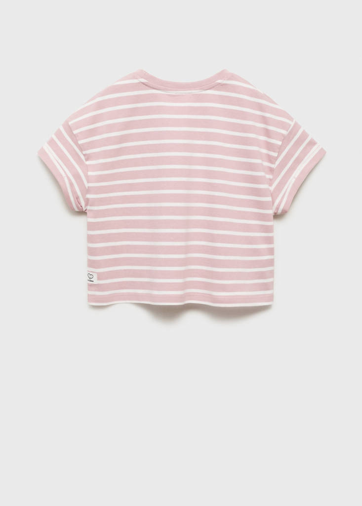 Striped short-sleeved t-shirt — Pink