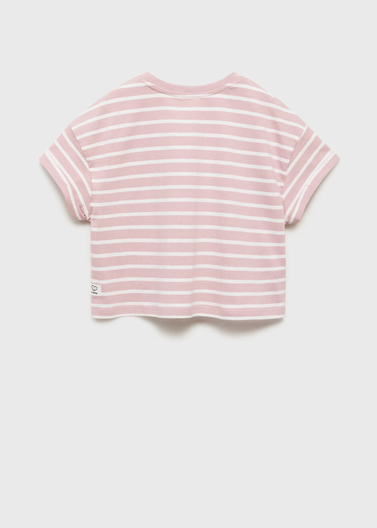 Striped short-sleeved t-shirt — Pink
