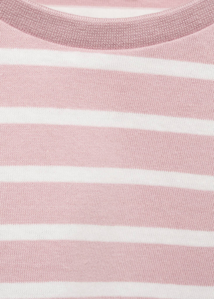 Striped short-sleeved t-shirt — Pink