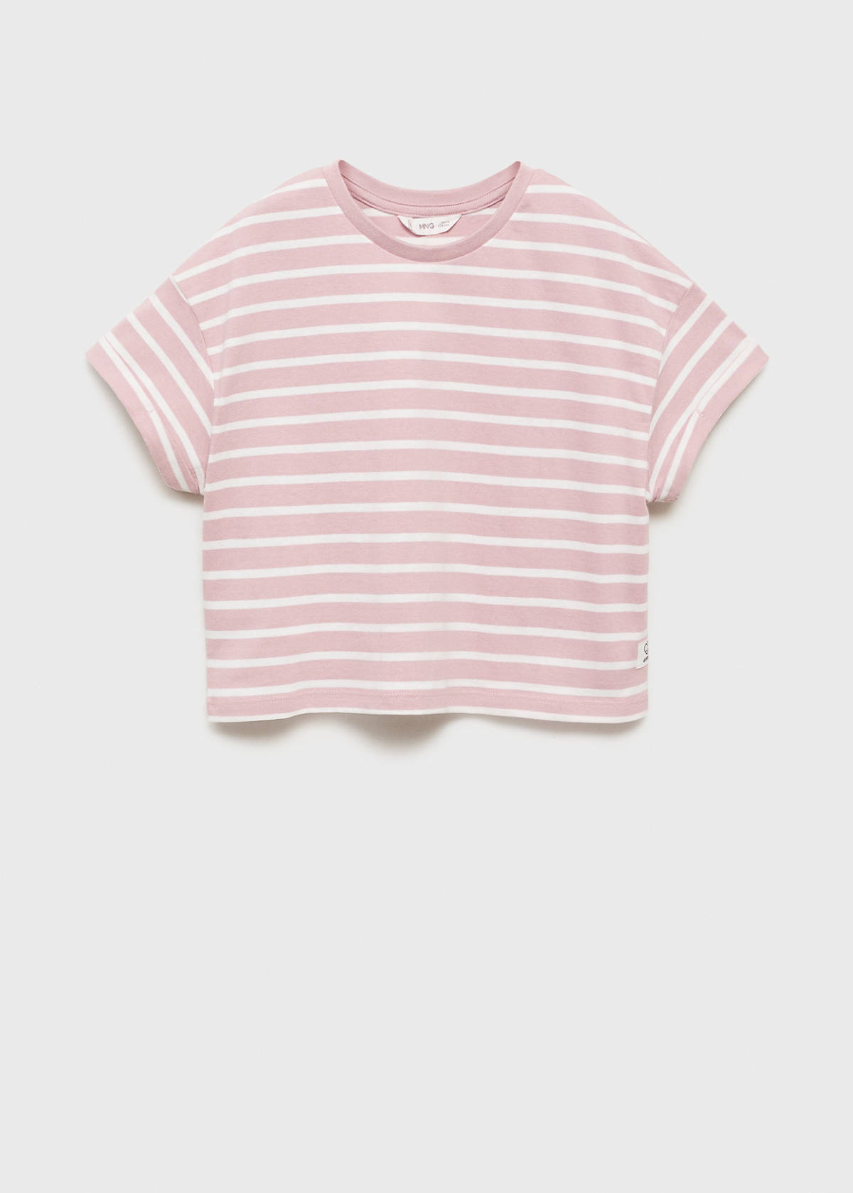 Striped short-sleeved t-shirt — Pink