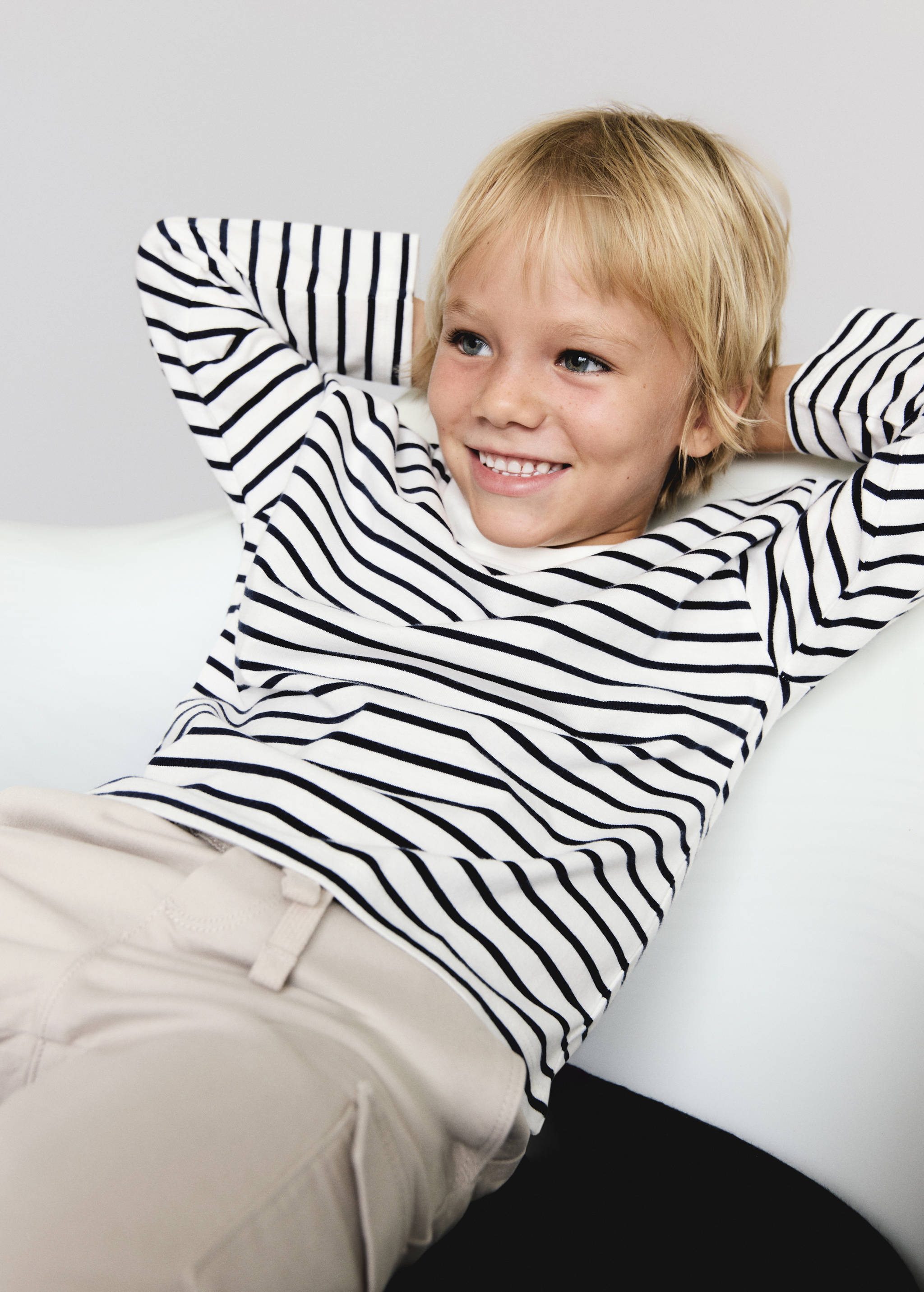 Gestreiftes Baumwoll-Shirt - Allgemeine Ansicht