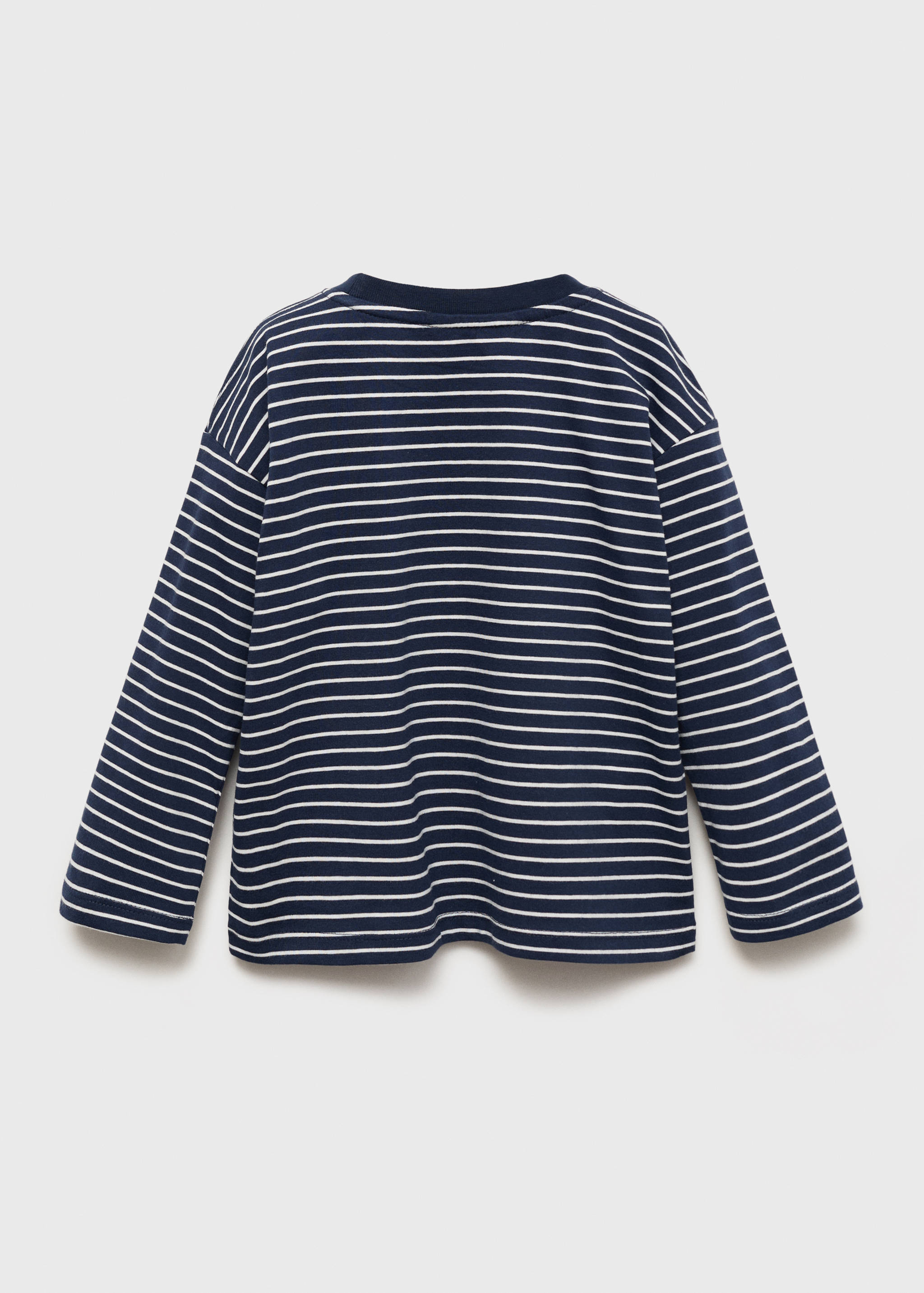 Striped cotton T-shirt - Reverse of the article
