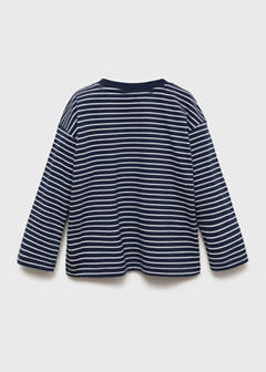 Striped cotton T-shirt — Navy 5