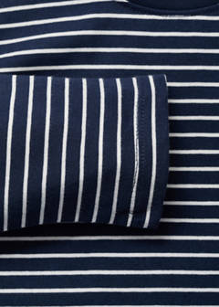 Striped cotton T-shirt — Navy 6