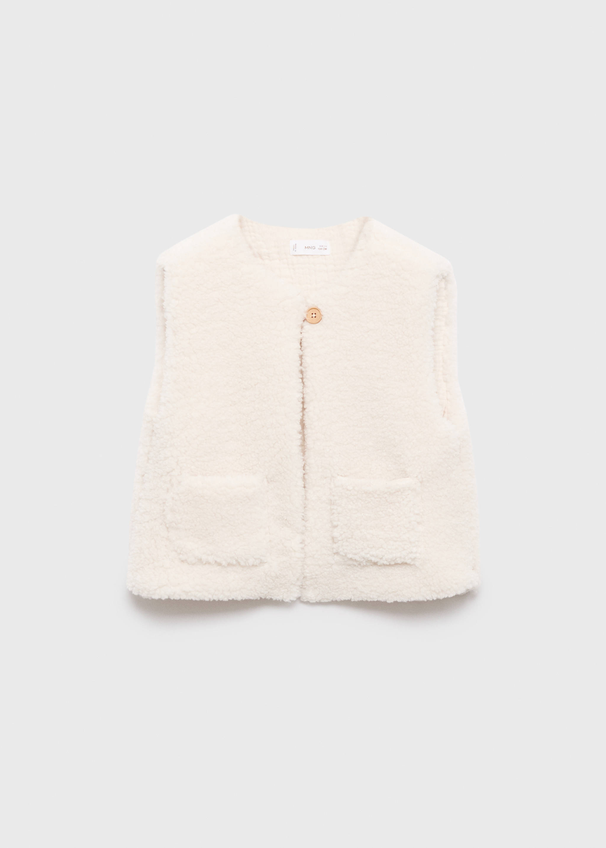 Shearling-effect vest - Article without model