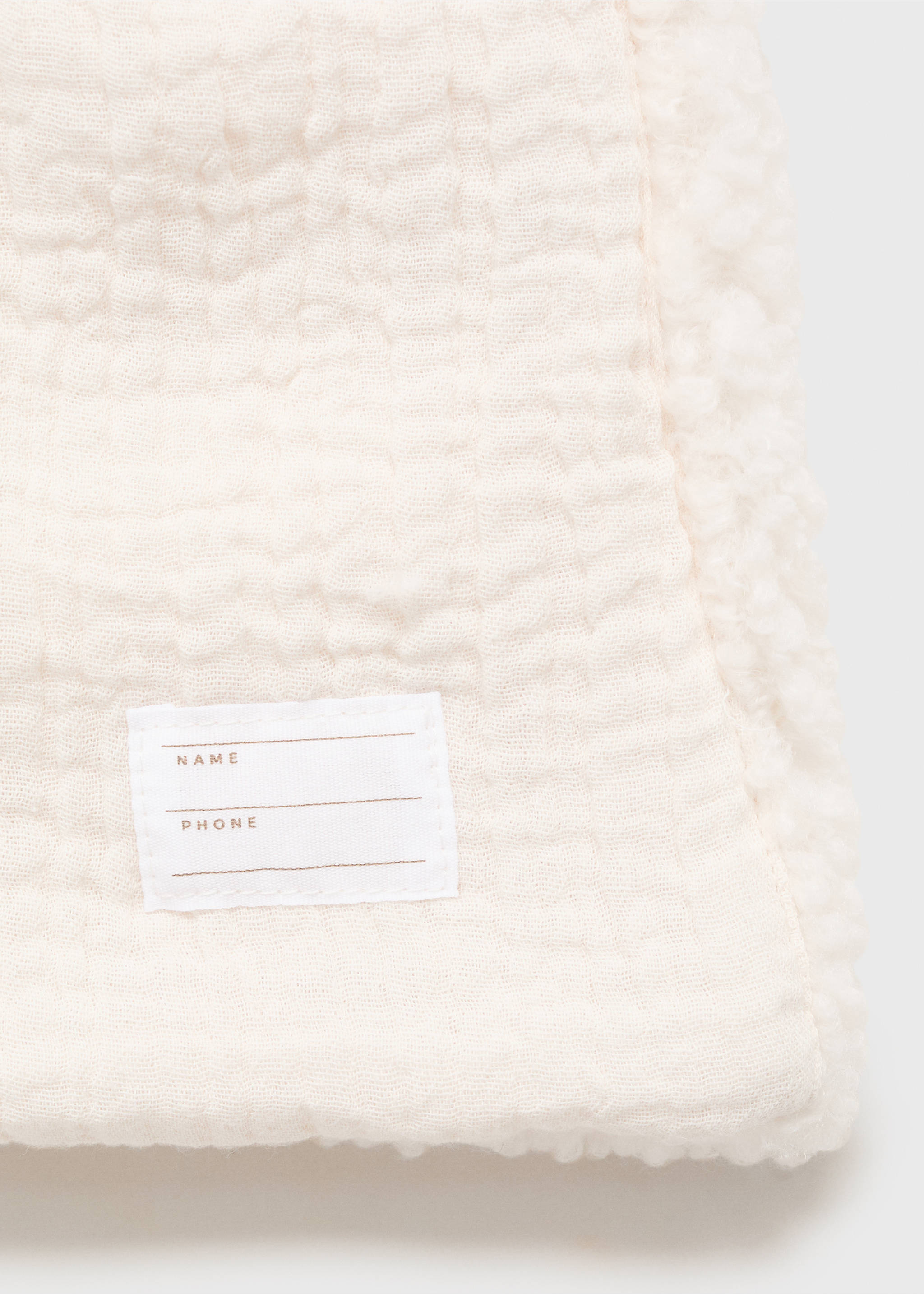 Shearling-effect gilet - Details of the article 0, Ecru. Ref: 17063289-00.