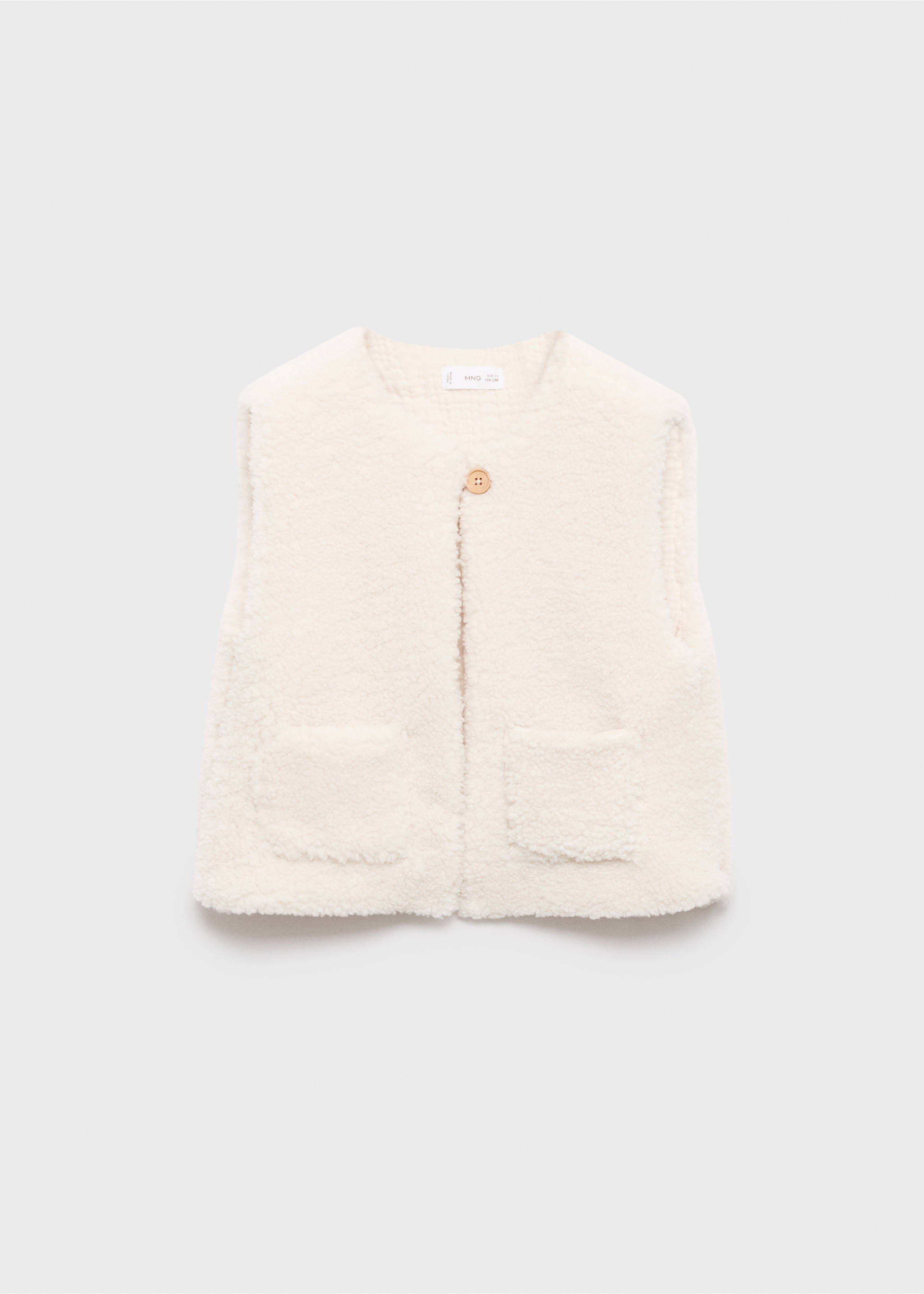 Shearling-effect gilet - Article without model, Ecru. Ref: 17063289-00.