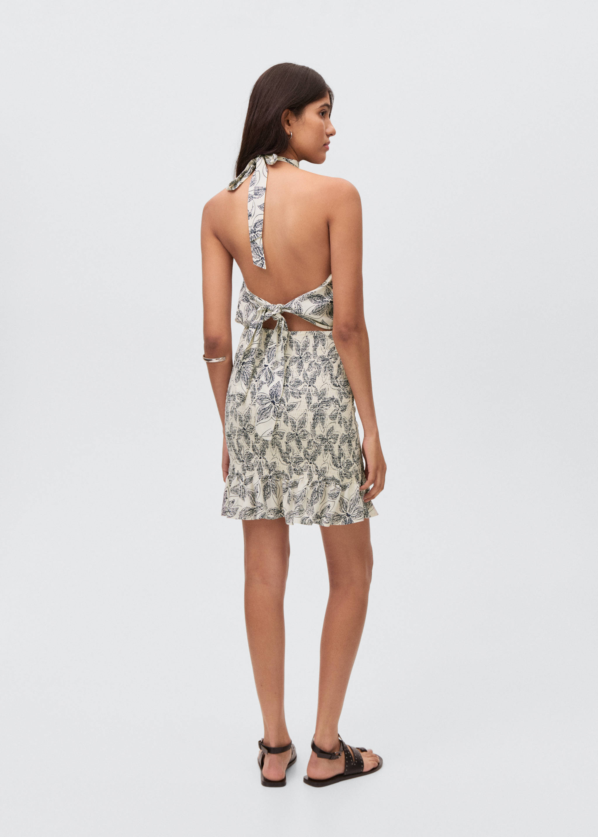 Floral-print halter dress - Reverse of the article
