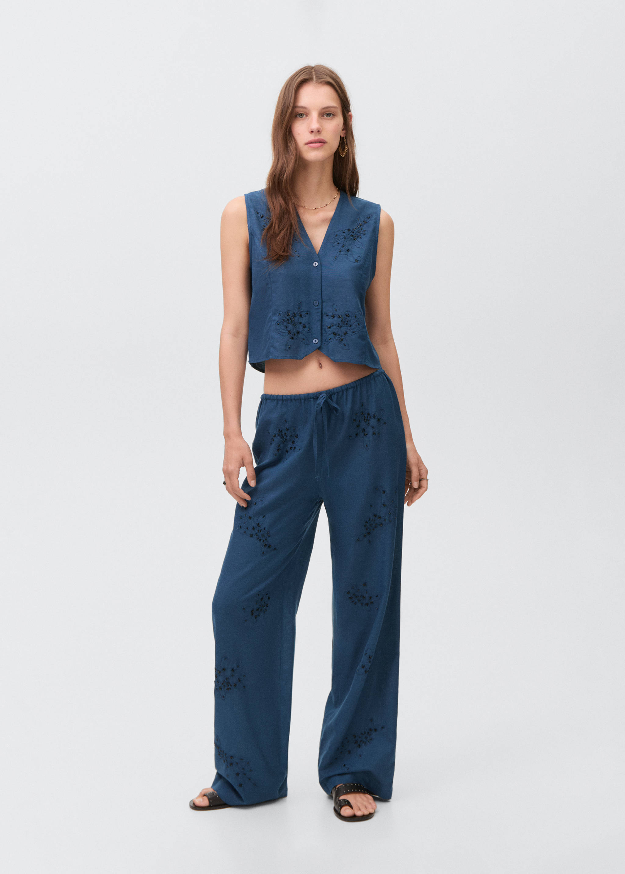 Beaded embroidered trousers - Details of the article 2