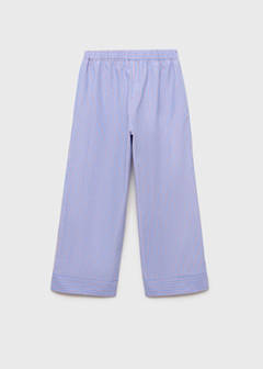 Striped cotton trousers — Blue 4