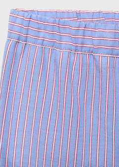 Striped cotton trousers — Blue 3