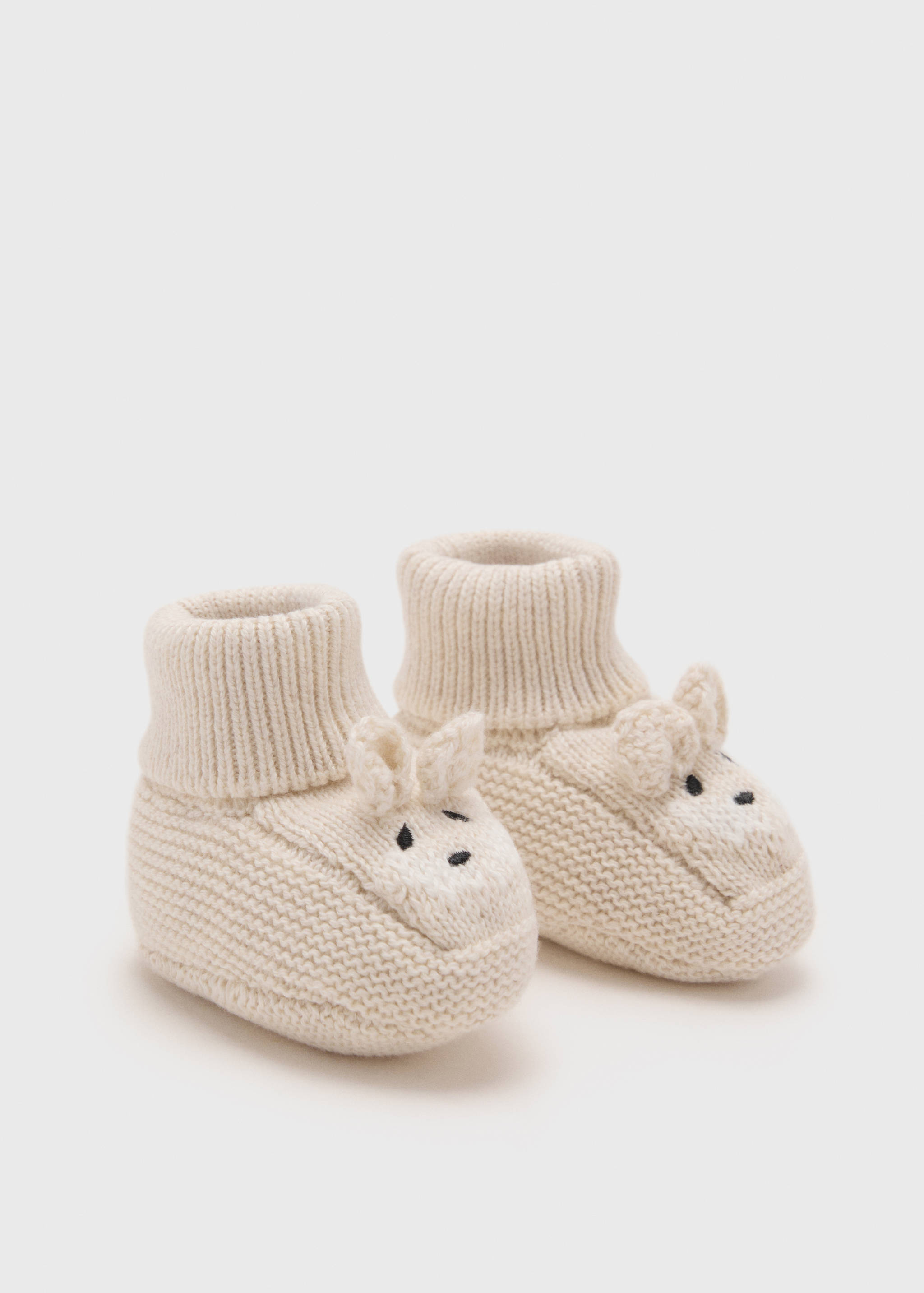 Booties with little ears - Reverse of the article