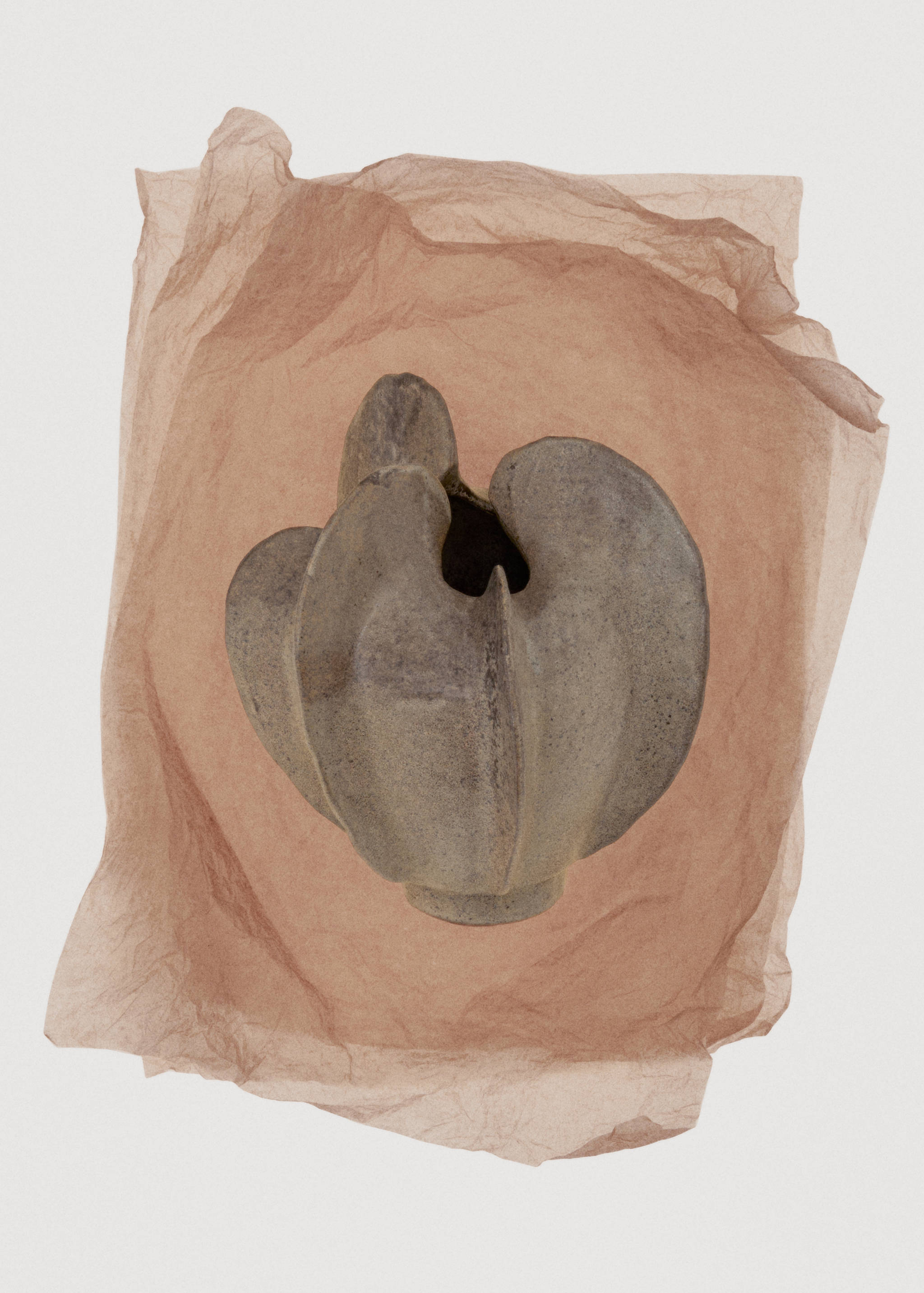 Low organic stoneware vase - Details of the article 7