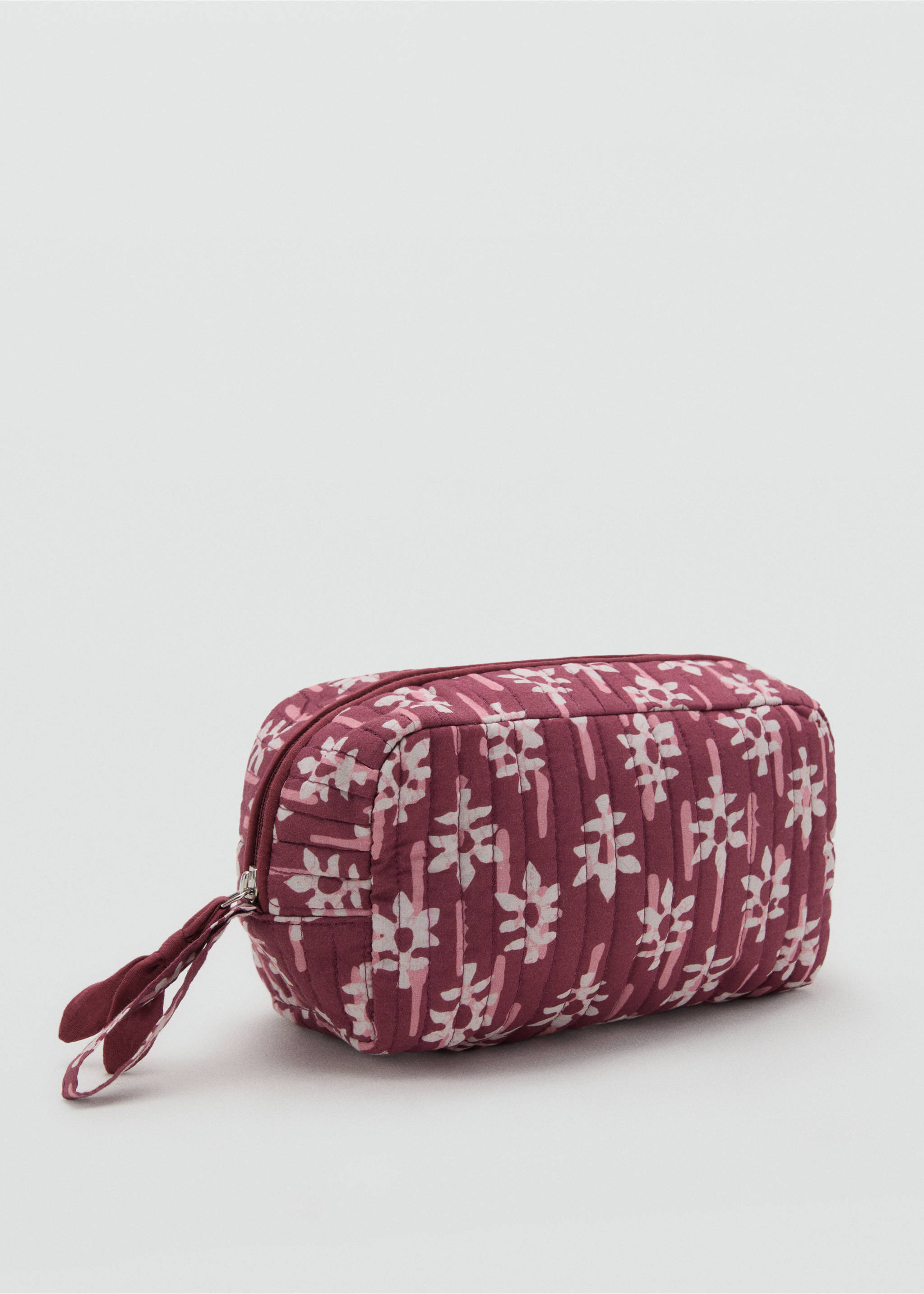 Neceser estampado floral - Plano medio, Granate. Ref: 17063317-00.