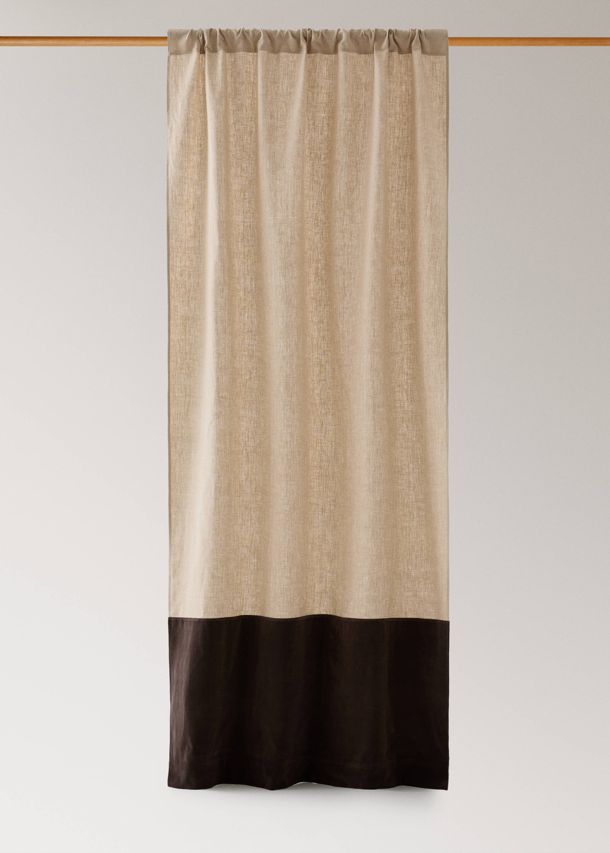 Reversibel gordijn van linnen en fluweel - Artikel zonder model