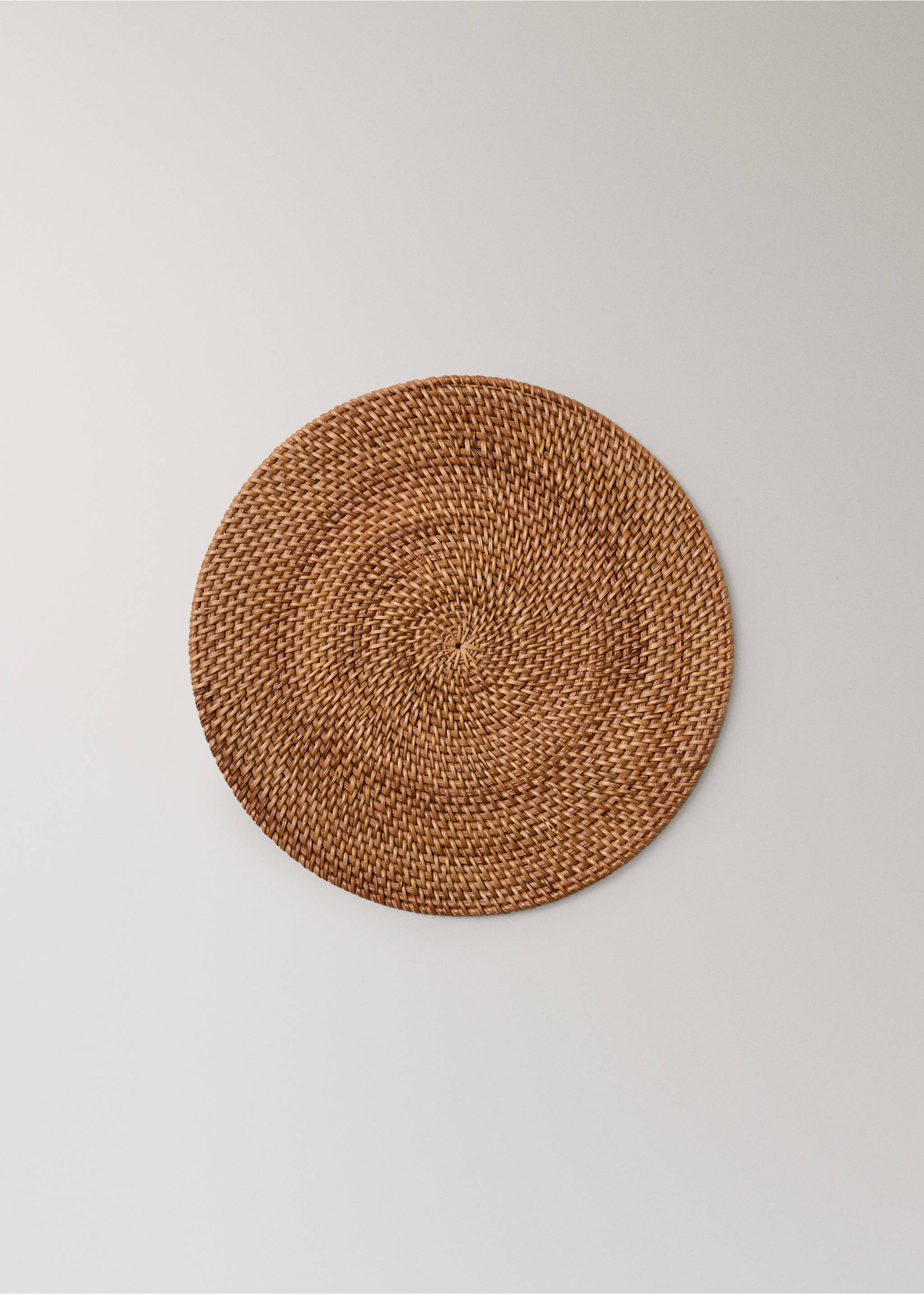 Round rattan placemat - Article without model, Brown. Ref: 17063320-00.